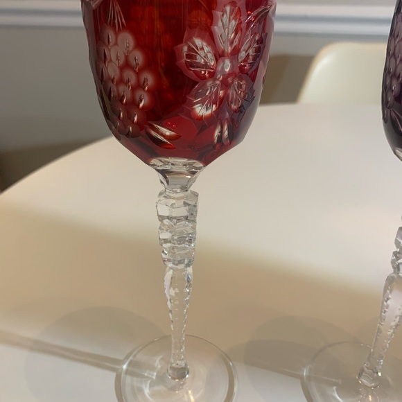 Set of 6 stunning beautiful crystal wine goblets made by AJKA Magda’s Pride. - Picture 2 of 9